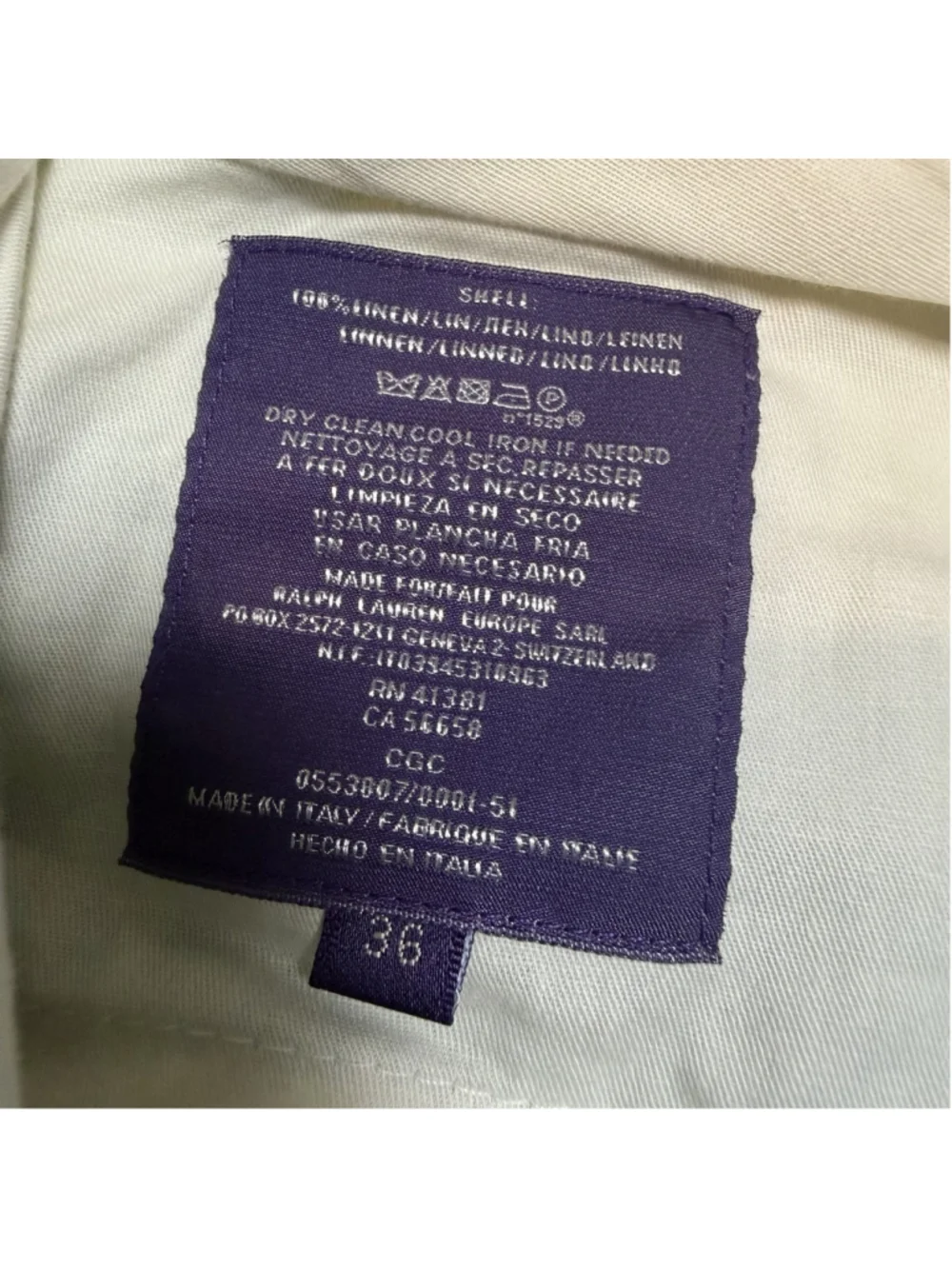 Ralph Lauren Purple Label Mens 36 Kelly Green 100% Linen Pants 36x27 Flat Front
